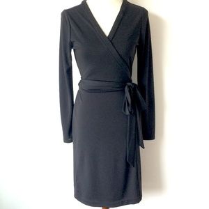 Classic Anne Taylor Black Wrap Dress